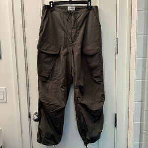 NWOT Agolde Ginerva Cotton Cargo Pants Small/ Caviar